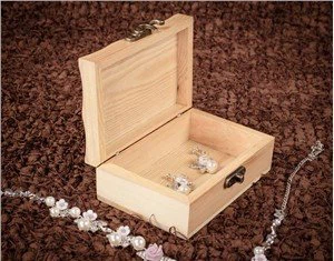 Earing Jewelry Storage Drvena kutija sa prozorom